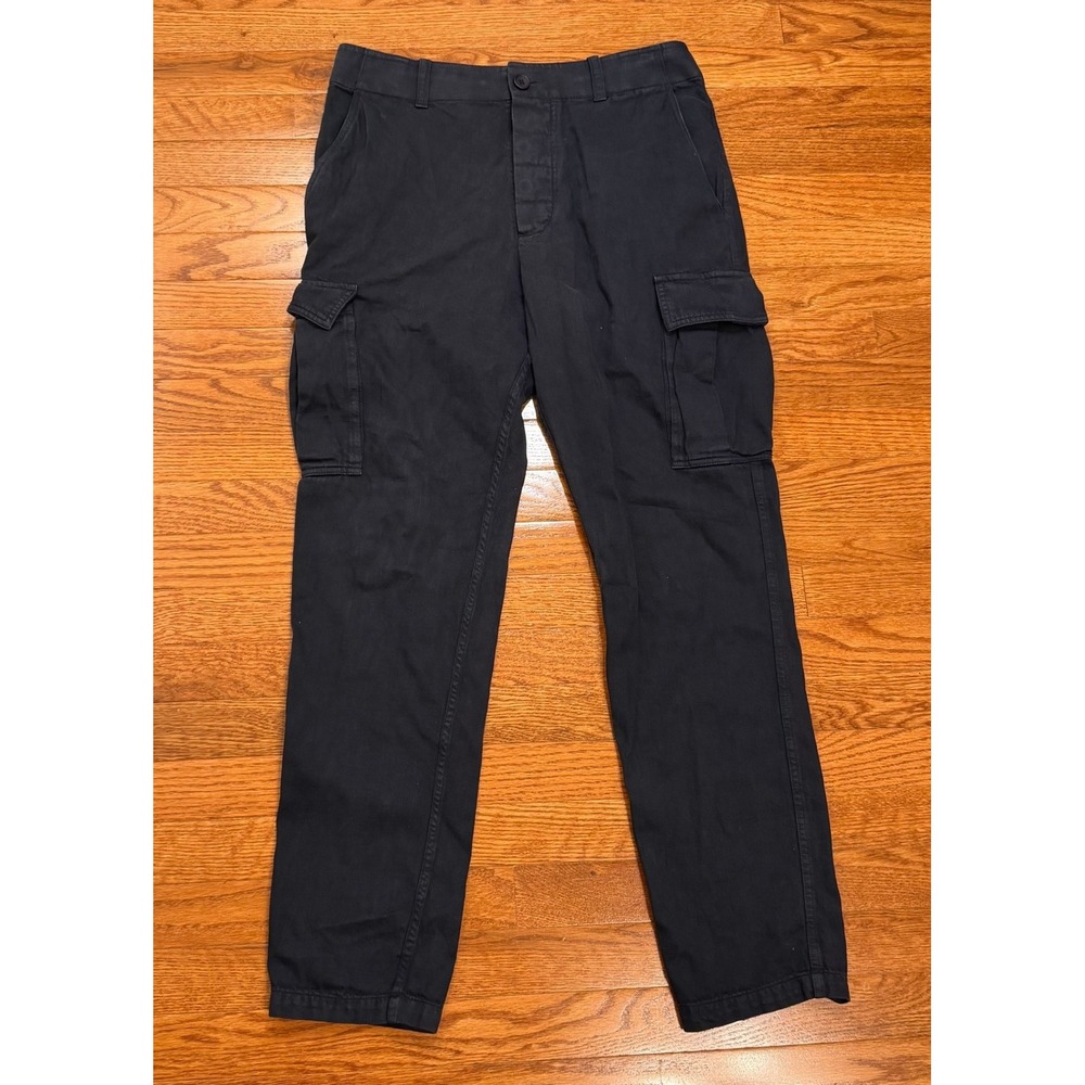James Perse Cargo Pants‎ Fits Actual Mens 32x30 MOSD1383 Navy Blue Button Fly